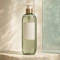 Trinidy MK Fresh Current Body Wash bottle standing in a bright aqua and cream studio setting