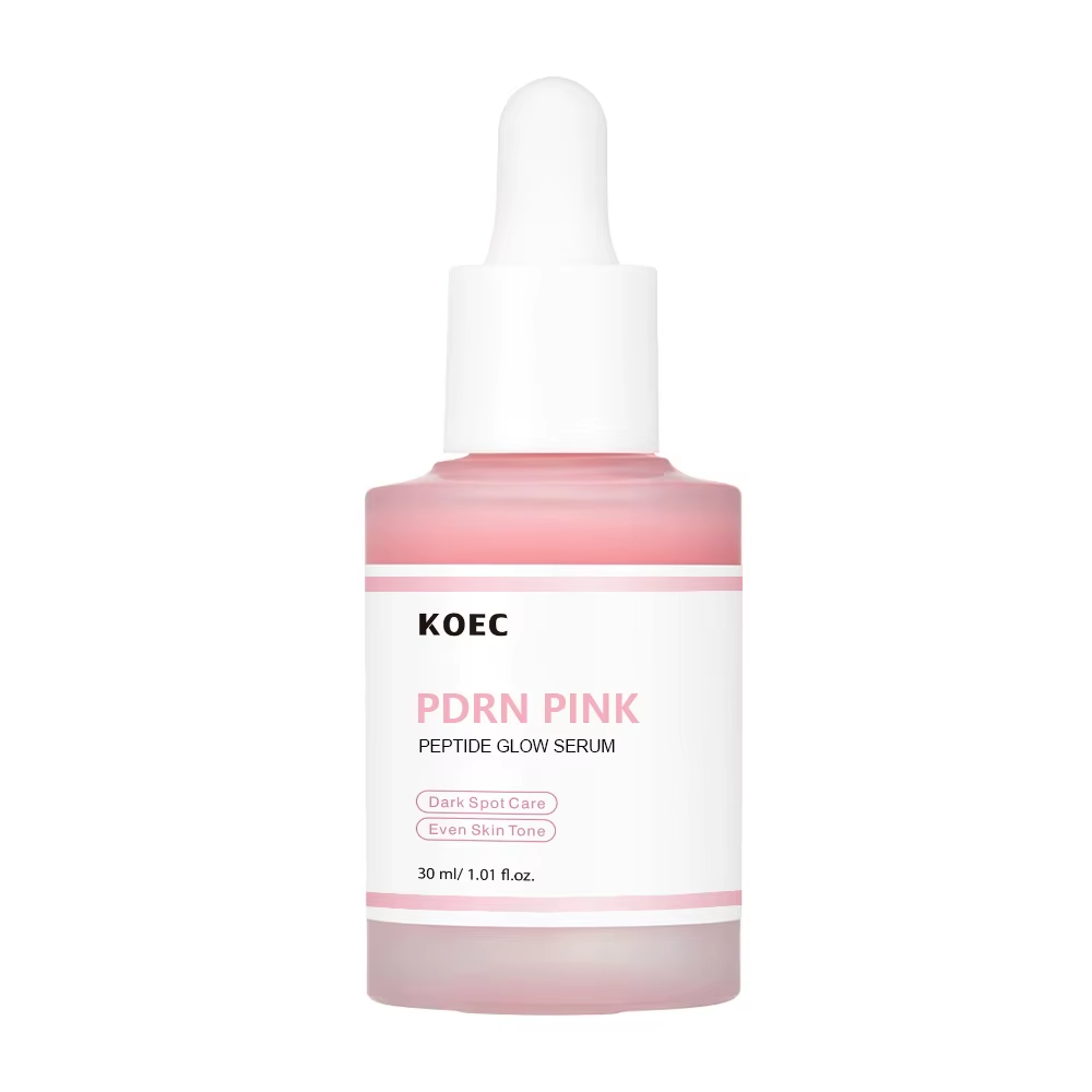KOEC Pink PDRN Peptide Glow Serum bottle on white