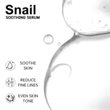 Snail Soothing Serum benefit graphic