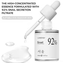 LANEMAY 92% Snail Soothing Serum dropper and bottle